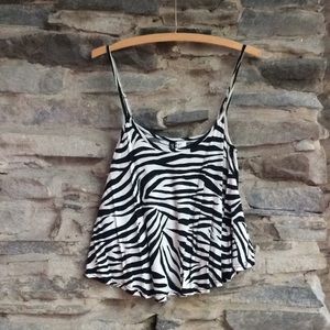 Zebra print crop top